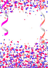 Luftschlangen und Konfetti