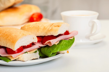 Italian panini sandwich