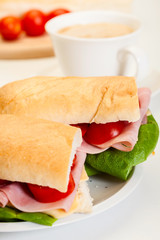 Italian panini sandwich