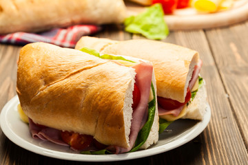 Italian panini sandwich