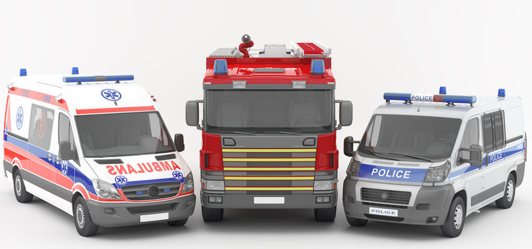 Ambulancia - Policía - Bomberos