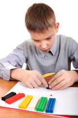 Boy playing with Play Dough