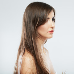 Naklejka premium Hair style fashion woman portrait.