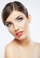 Fototapeta premium Beauty woman face close up portrait.