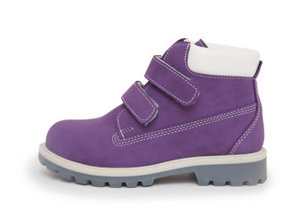 Purple children`s boots