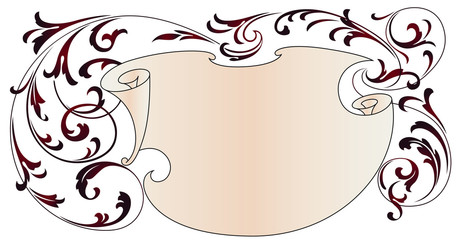 Template frame for envelope, invitations or greeting cards