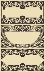 Template frame for envelope, invitations or greeting cards