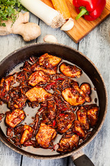 Pork in Chinese with vegetables