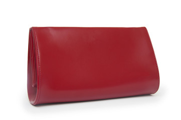 Elegant woman bag on white