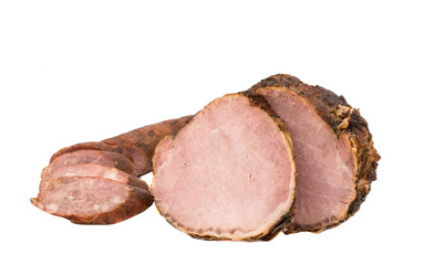 smoked meat isolated