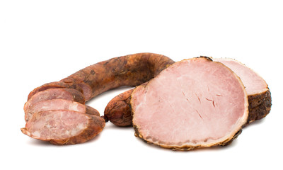 smoked meat isolated