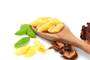 penne rigate with basil