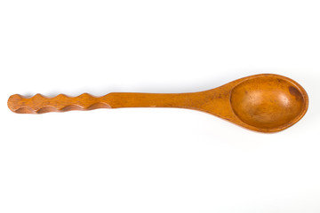 a wooden spoon.