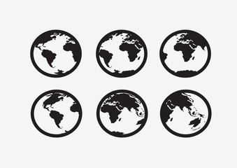 Obraz premium Globe earth vector icons themes idea design
