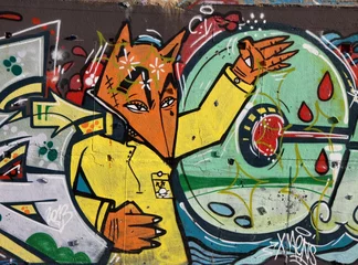 Afwasbaar behang Pop art graffiti, tags