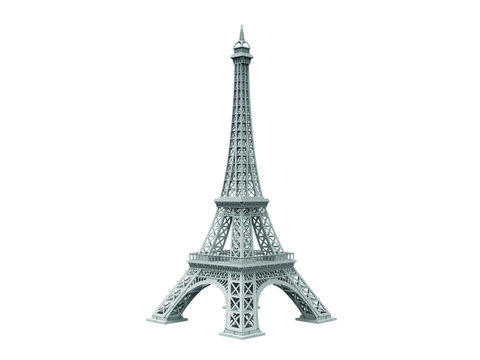 eifel tower isolated sideview