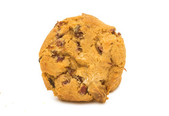 cookies with cranberries and chocolate isolated