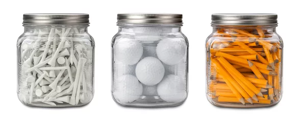 Crédence de cuisine en verre imprimé Sports de balle Golf Balls, Tees, and Pencils