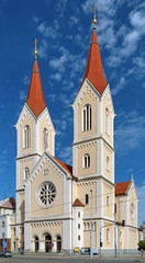 Fototapeta na wymiar Church of St. John of Nepomuk in Plzen, Czech Republic