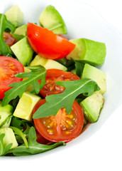 rugula avocado and tomato salad