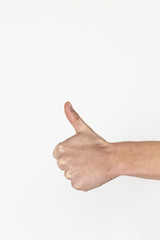 thumbs up sign with hand