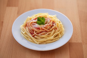 Italian pasta with tomato sauce