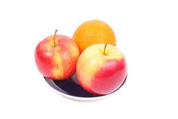 Bright fruits on the plate
