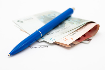 Signature and money
