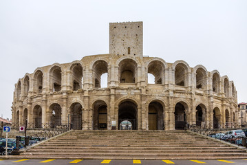 Fototapeta premium Roman amphitheatre in Arles - UNESCO world heritage in France