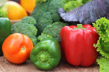 Closeup of fresh vegetables