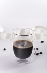 Espresso in heat-resistant glass