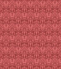Vector seamless pattern with floral ornament.