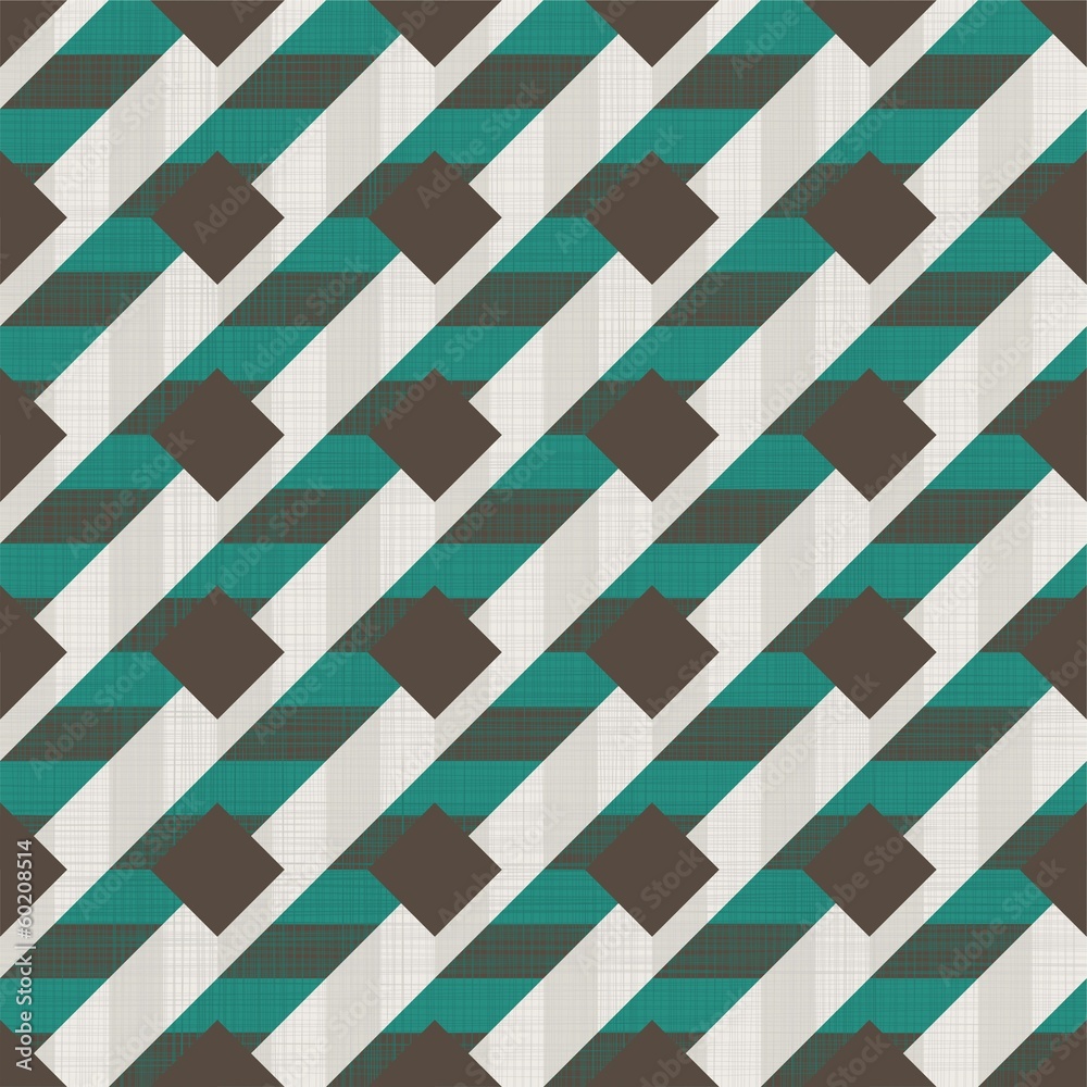 Poster seamless retro pattern with diagonal green lines