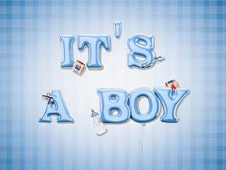 It's a boy. 3d illustration