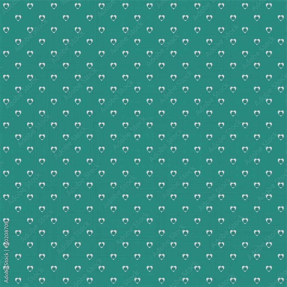 Aufkleber seamless hearts polka dot pattern with retro texture