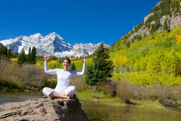 Maroon Bells Meditation in fall