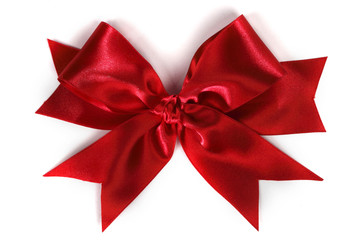 Red satin bow