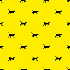 Vector pattern made with a cat silhouette