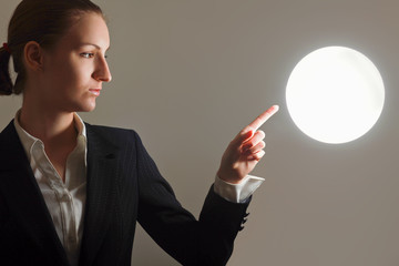 successful person, isolated on beige background.
