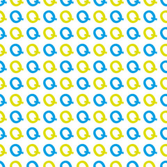 Vector pattern made with the letter Q