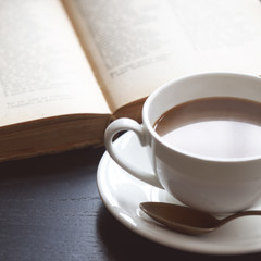 Coffee and book