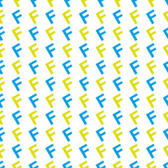 Vector pattern made with the letter F