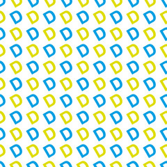 Vector pattern made with the letter D