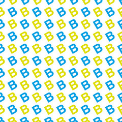 Vector pattern made with the letter B