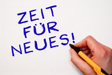 Obraz premium zeit für neues