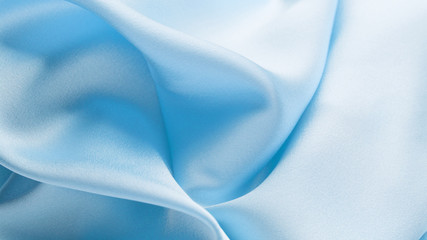 Smooth elegant blue silk can use as background