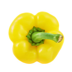 Sweet yellow bell pepper isolated