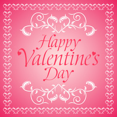 Pink Happy Valentines day background card