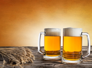Still Life with a draft beer by the glass.
