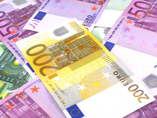 Background from euro banknotes